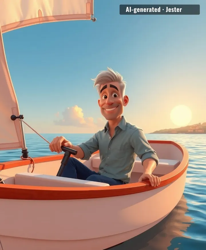 César's boat doesn't care about wheelchair ramps — the waves just say hop in.