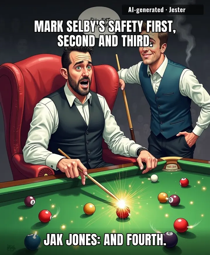 Jak Jones just turned Selby's safety game into a minefield and left him tiptoeing through it like a cat in a room full of cucumbers.