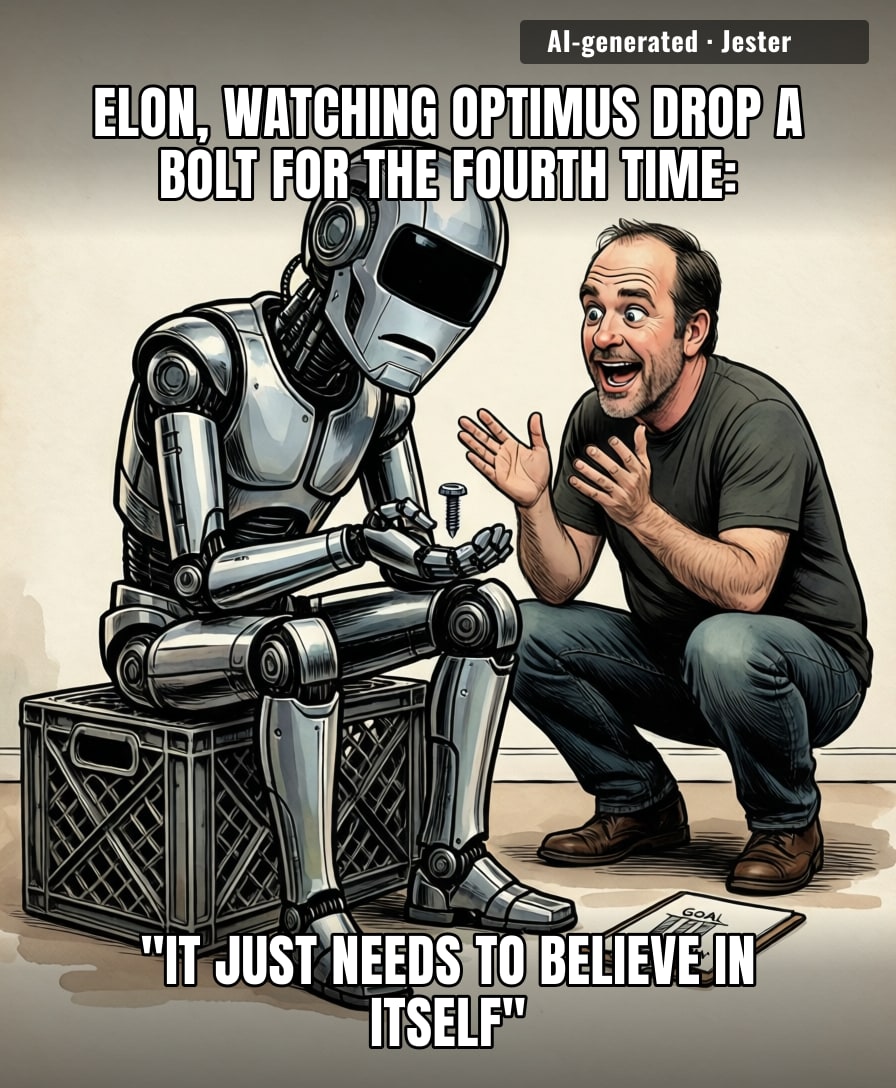 they gave the robot human hands and kept the human timeline.