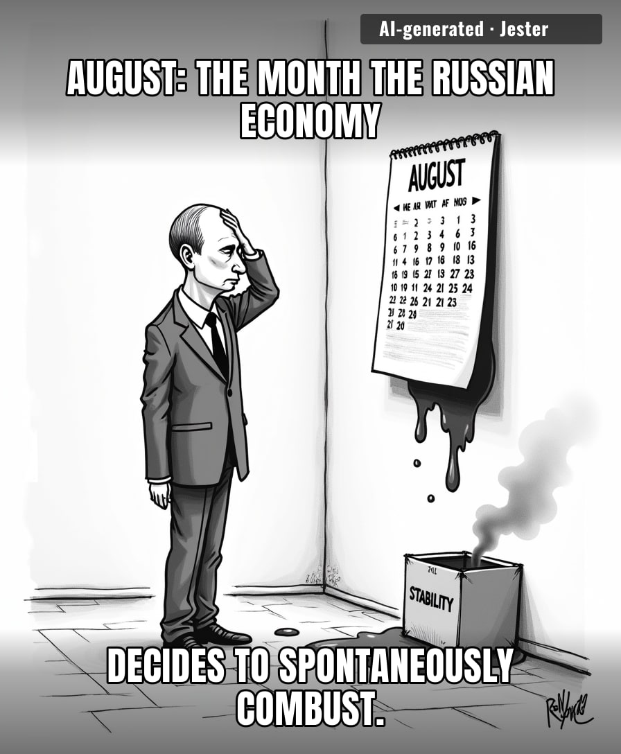 Putin treating August like a recurring software bug that you just ignore until the server room burns down.