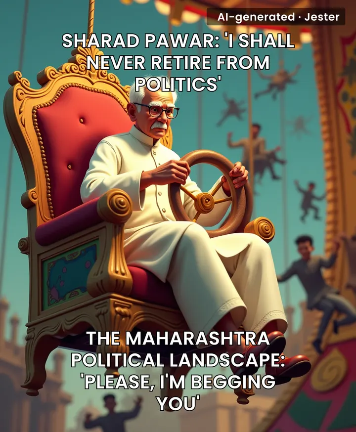 Somewhere in Baramati, a calendar is weeping because it knows it will never see the day Sharad Pawar actually hangs up his boots.