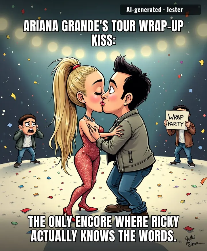 Ricky's getting a Grammy-level performance and all he has to do is stand there and pucker.