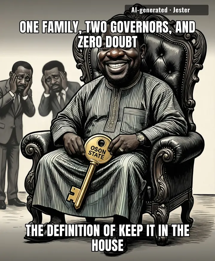 At this rate, the Osun state budget is just going to be a direct deposit into the Adeleke family savings account.