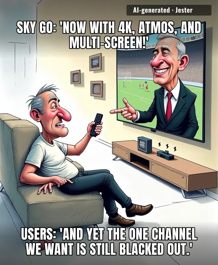 Sky's upgrade is like rearranging deck chairs on the Titanic—except the deck chairs now stream in 4K while the ship still sinks on match days.