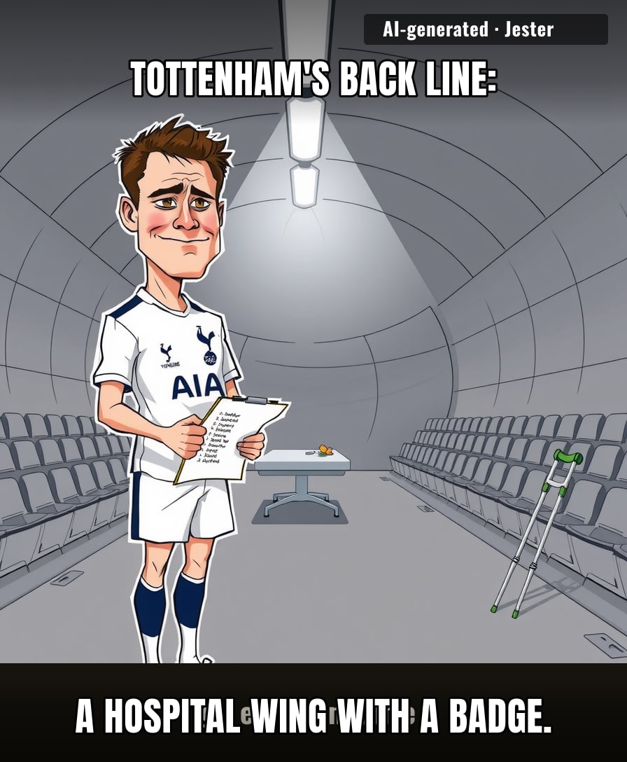 Tottenham's team sheet reads like a CVS receipt — long, depressing, and full of names you'll never use.