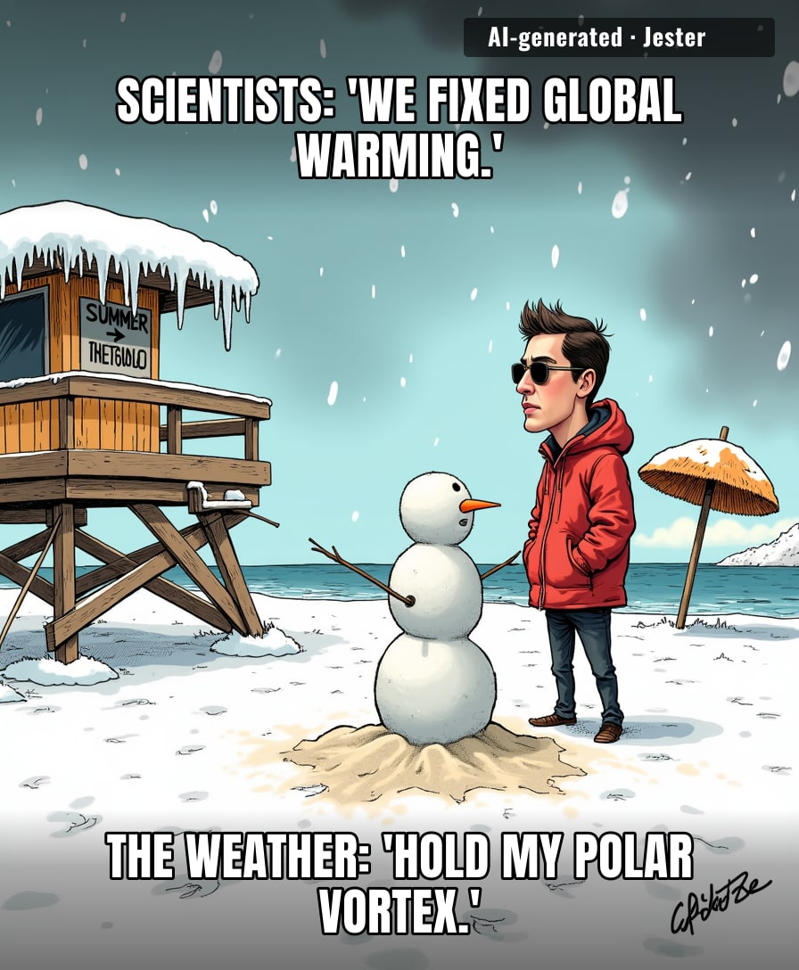 The only thing more predictable than summer snow is the phrase 'unprecedented weather event.'
