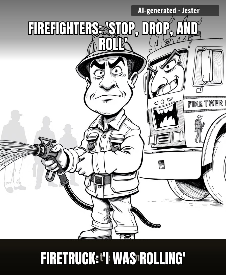 the firetruck faked its own death for the insurance, honestly iconic