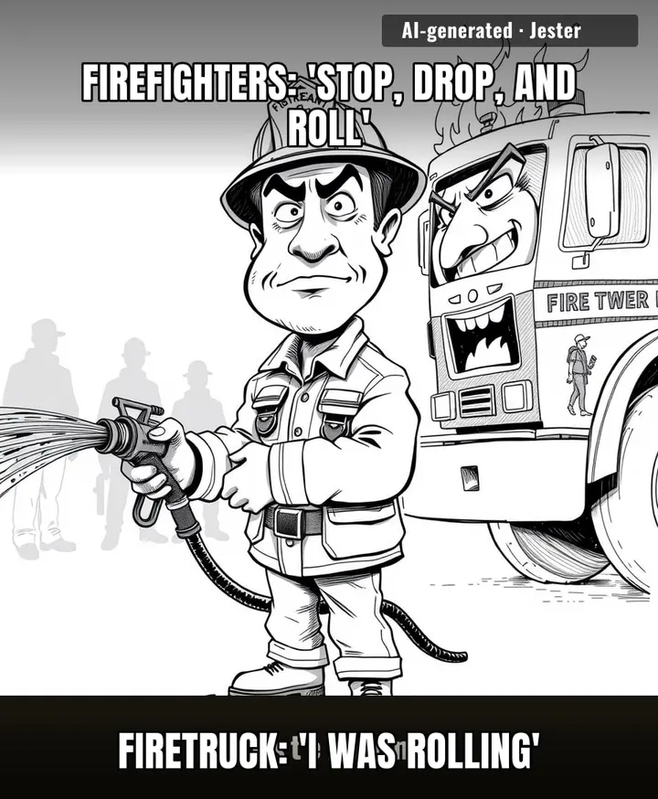the firetruck faked its own death for the insurance, honestly iconic