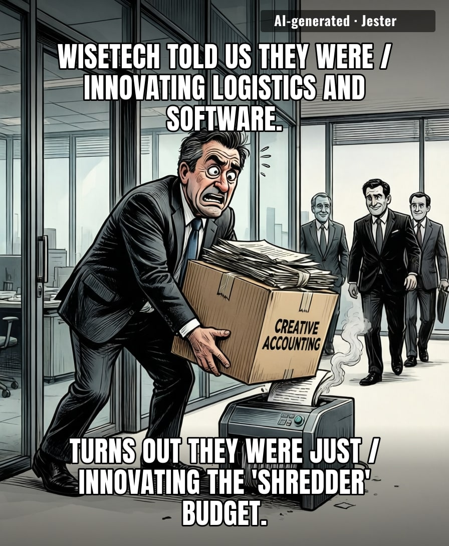 Nothing says 'transparent corporate growth' like a search warrant that arrives with the morning coffee.