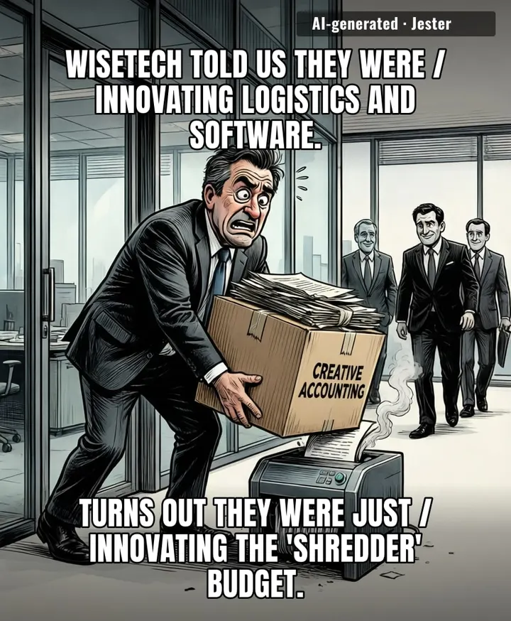 Nothing says 'transparent corporate growth' like a search warrant that arrives with the morning coffee.