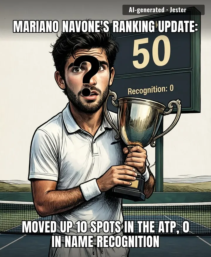 Navone's so anonymous that when he wins a match, the trophy just says 'To Whom It May Concern.'