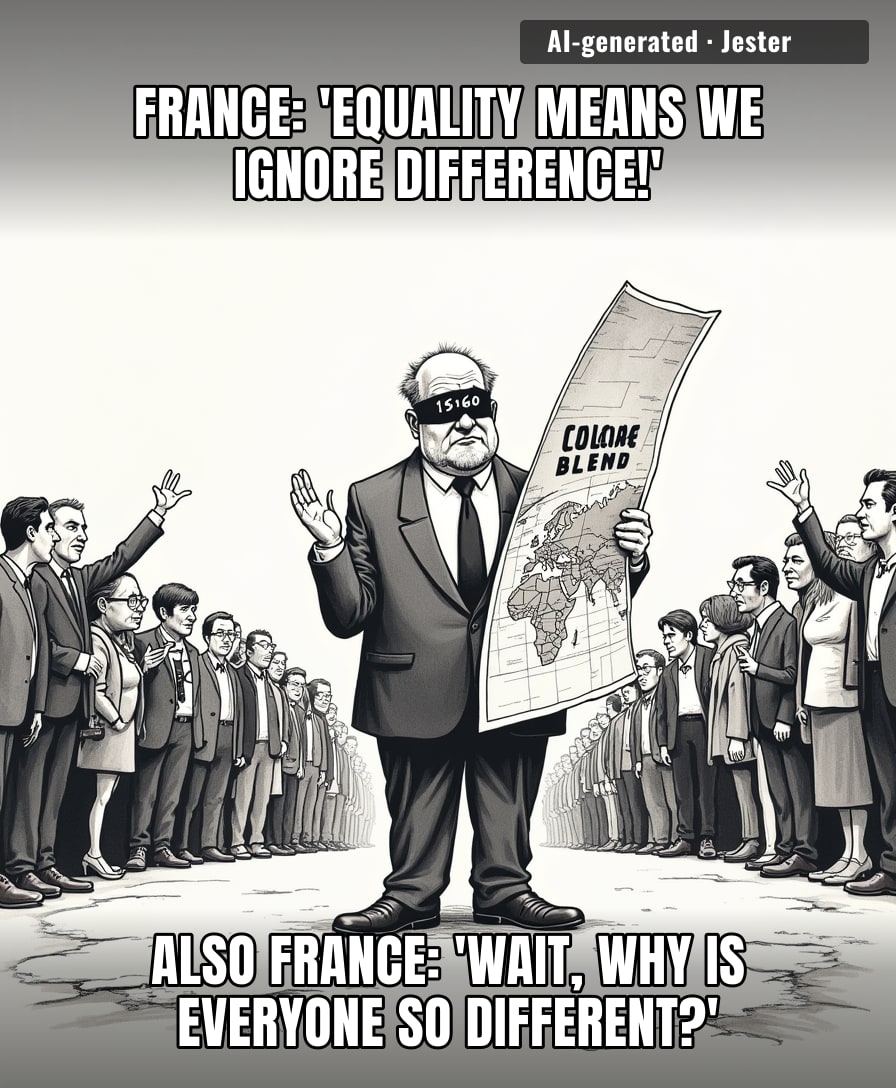 France is currently trying to solve a systemic inclusion problem by aggressively squinting and pretending the last fifty years of demographics just never happened.