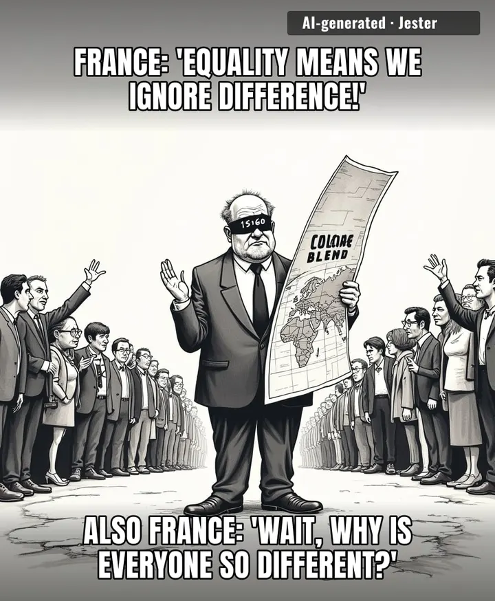 France is currently trying to solve a systemic inclusion problem by aggressively squinting and pretending the last fifty years of demographics just never happened.