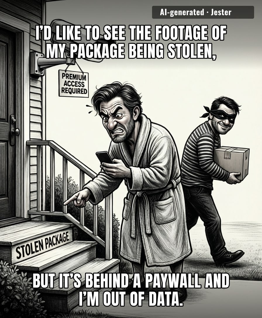 The only thing more humiliating than getting robbed is needing to pay the neighborhood watch app for the privilege of watching it happen to you.