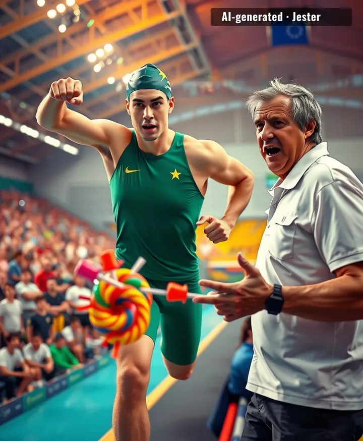 The Englishman dropped his lollies and all of England's medal hopes with them.