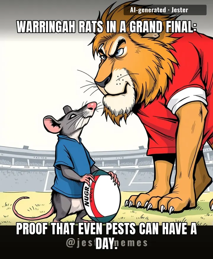 A team named after vermin reaching a final is exactly the kind of hope that gets you eaten alive by the comp's pedigree.