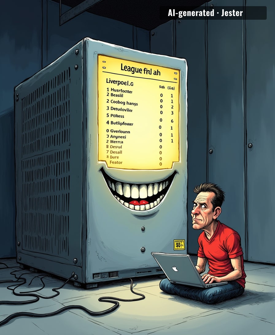 The supercomputer spent 40 million calculations to conclude what my nan knew in 1992: Liverpool will be fourth, and it'll be our fault.