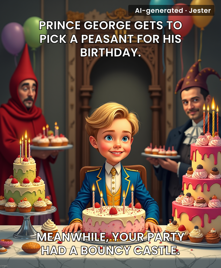The monarchy's new cost-cutting measure: birthday execution vouchers.
