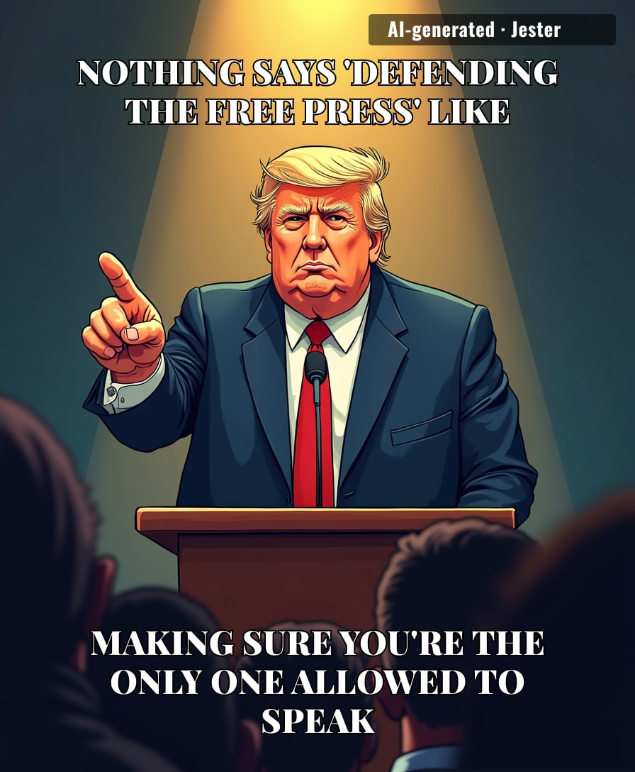Donald Trump treating a press freedom gala like a roast battle he lost ten years ago is the ultimate main character energy.