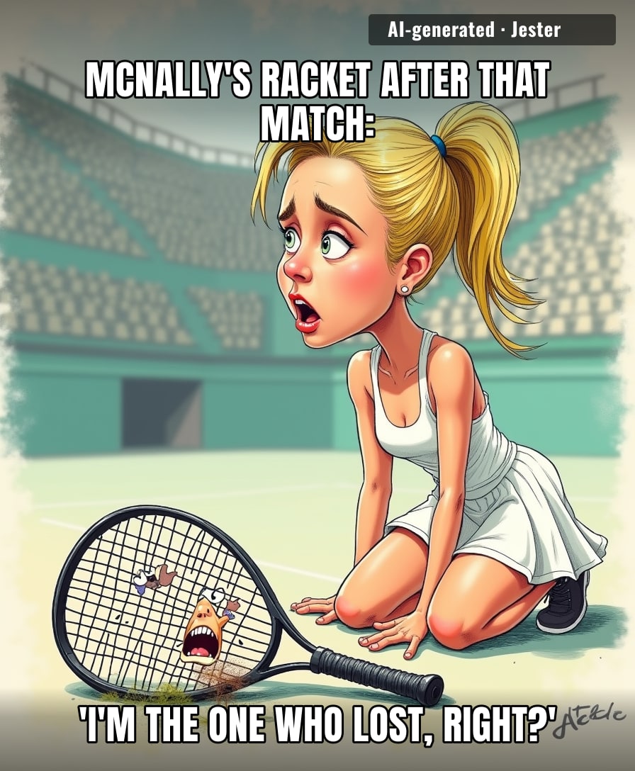 McNally's racket is filing for emotional damages after that third set.