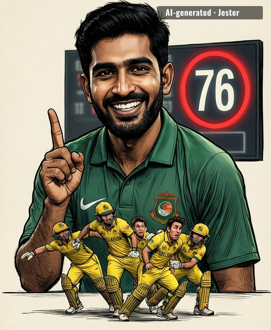 Australia's batting lineup treated Hasan Mahmud like a speedrun level, and he speedran right through them.