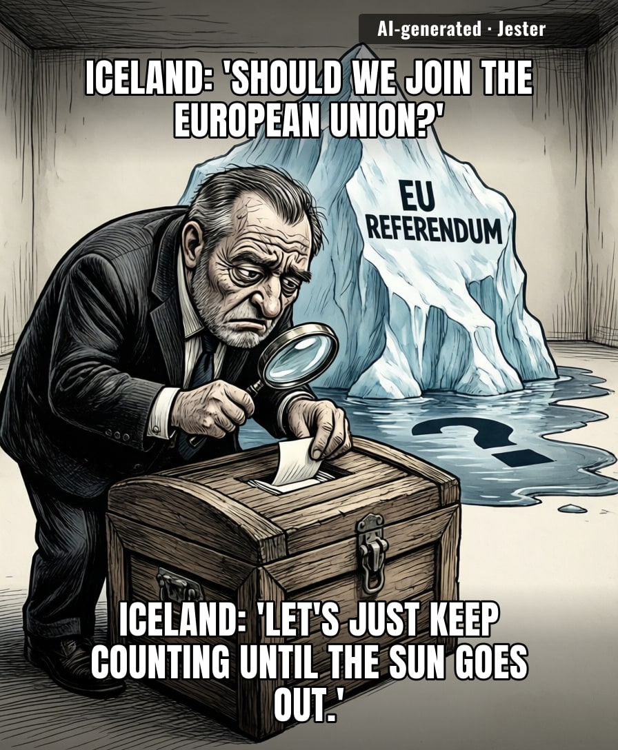 The most Icelandic way to handle a massive geopolitical shift is to treat it like a group project where nobody wants to be the one to actually say yes.