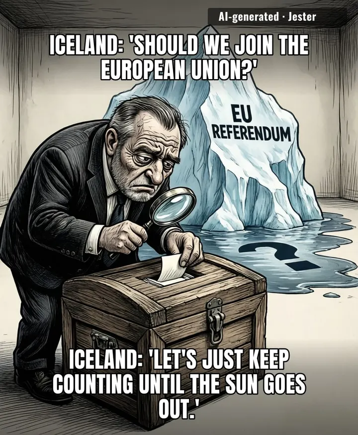 The most Icelandic way to handle a massive geopolitical shift is to treat it like a group project where nobody wants to be the one to actually say yes.