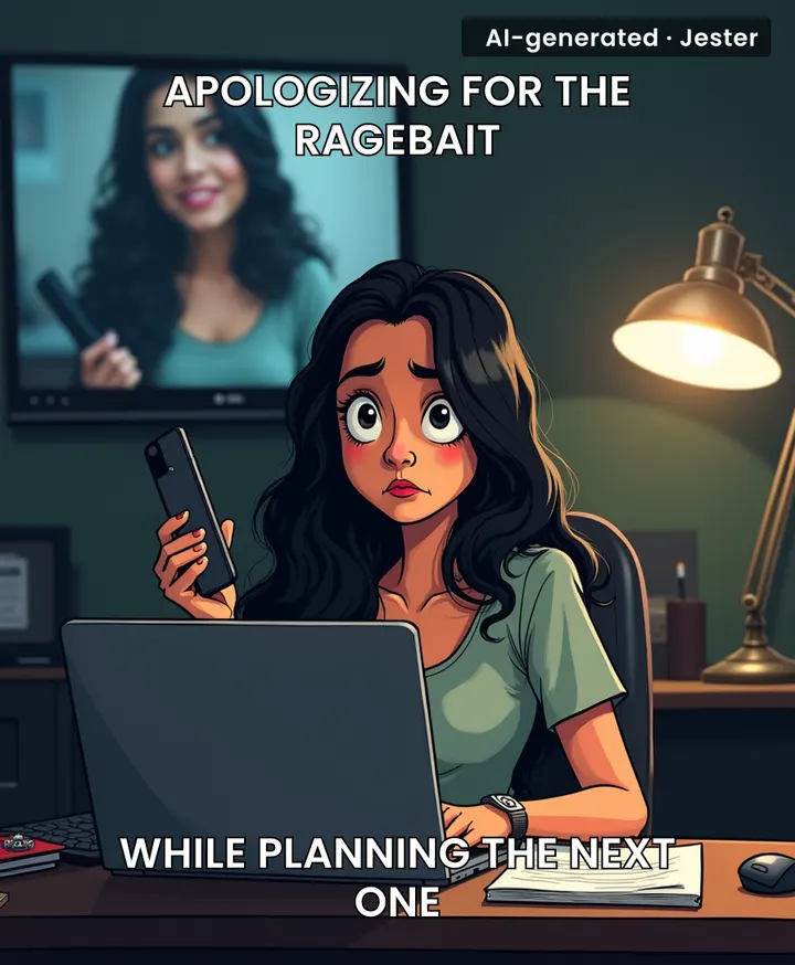 The only thing faster than Sakshi Jha's ragebait going viral was her apology beating it to the timeline.