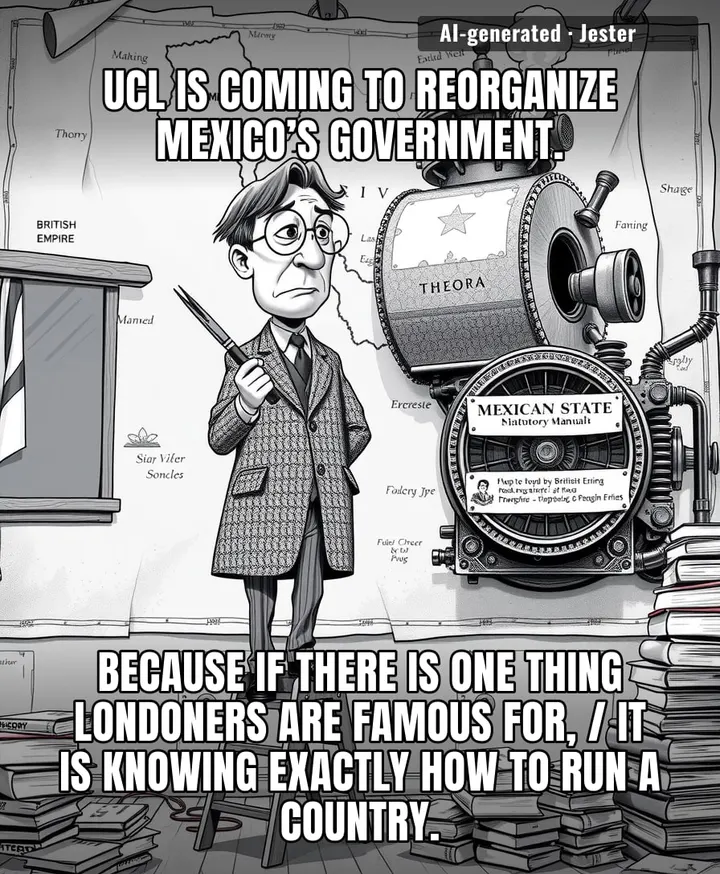 Nothing says 'cutting-edge governance' like a group of academics / who still get lost on the Tube.