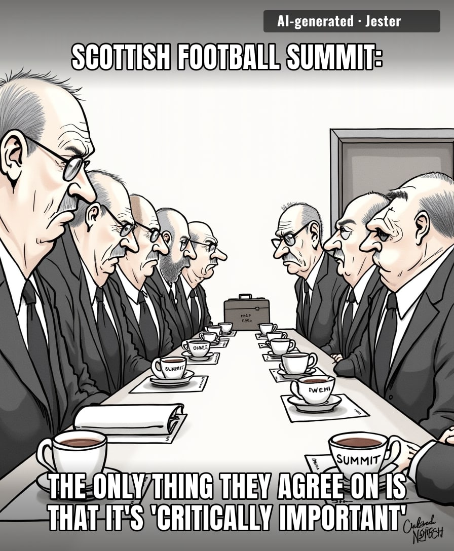 The SFA called a summit to save Scottish football, but the only thing they're saving is the buffet.