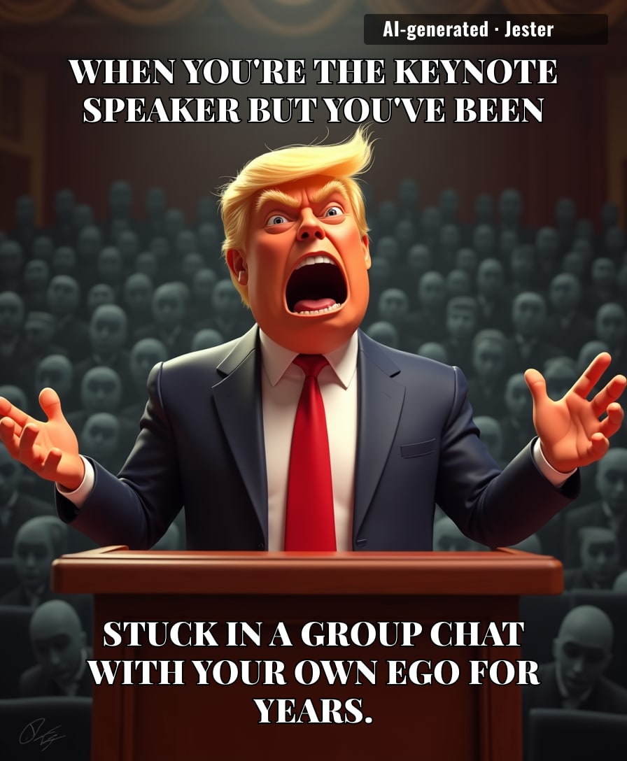 It’s not a press dinner until the main course is just a word salad served with a side of projection.