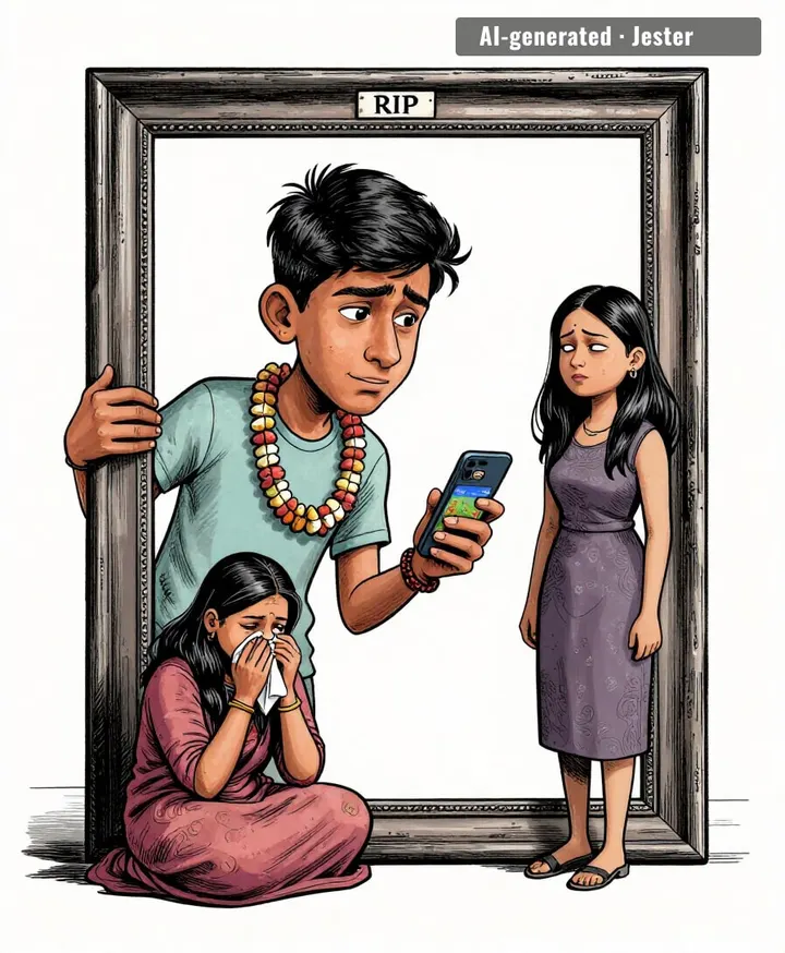 reported dead to dodge a ₹50,000 gaming debt — respawned with girlfriend.