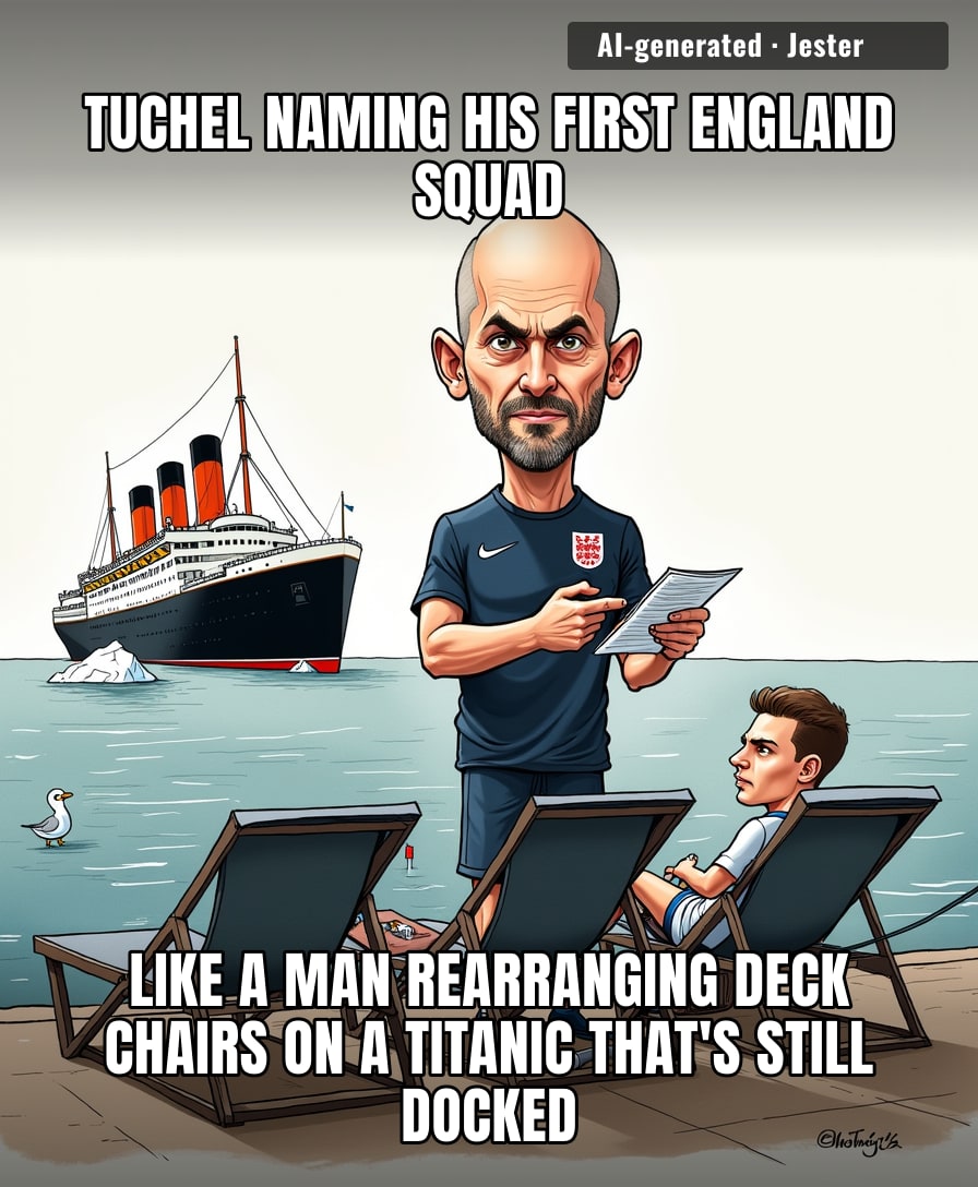 Tuchel picked a squad for a tournament nobody's sure is happening, which is the most England thing possible.