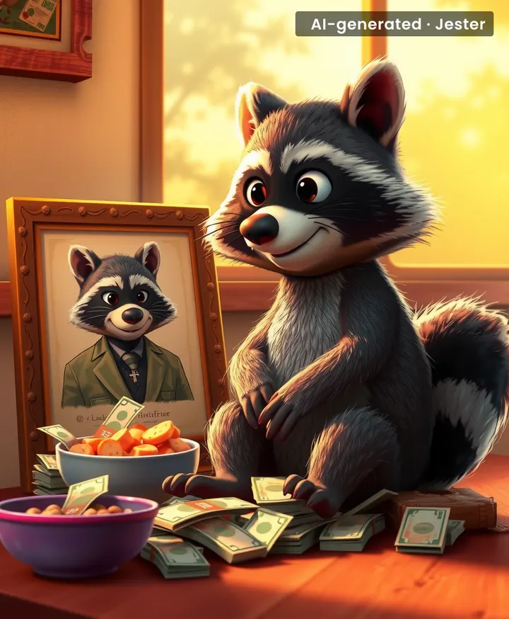 Jimothy may have been scavenging for snacks, but he ended up feeding a whole food bank.