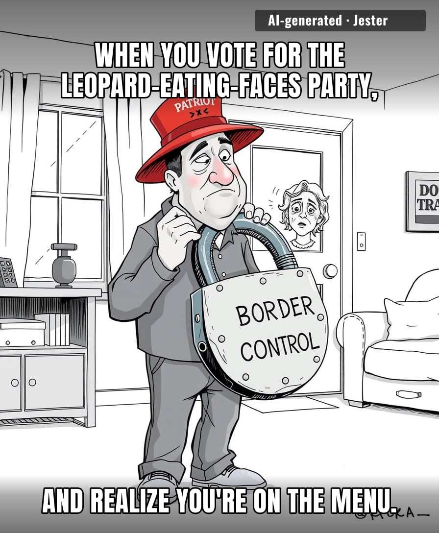 Imagine building a border wall just to be the one trapped on the outside of your own living room.