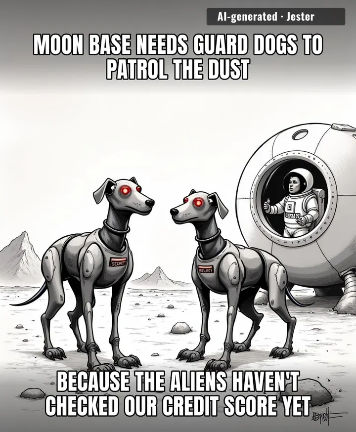 We really sent robots to the Moon just to make sure the lunar rocks don't try to escape the crushing boredom of their existence.