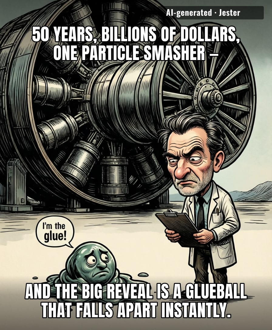 Scientists finally find the universe's glue, and it's just as useless at holding things together as the stuff in my drawer.