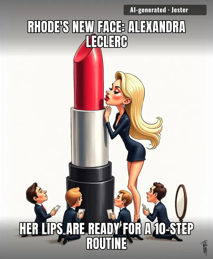 Alexandra's signing on the dotted line with lips so plump they could sign autographs themselves.