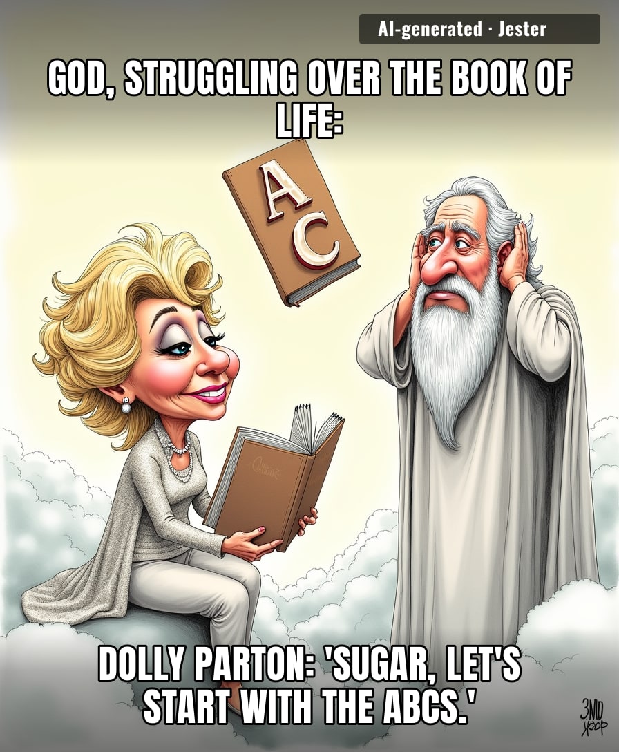God invented the alphabet and still can't read — relatable, honestly, I've met tech founders like that.