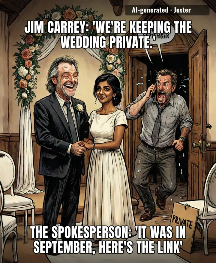 Jim Carrey said 'I do' privately; his publicist said 'I did' louder.