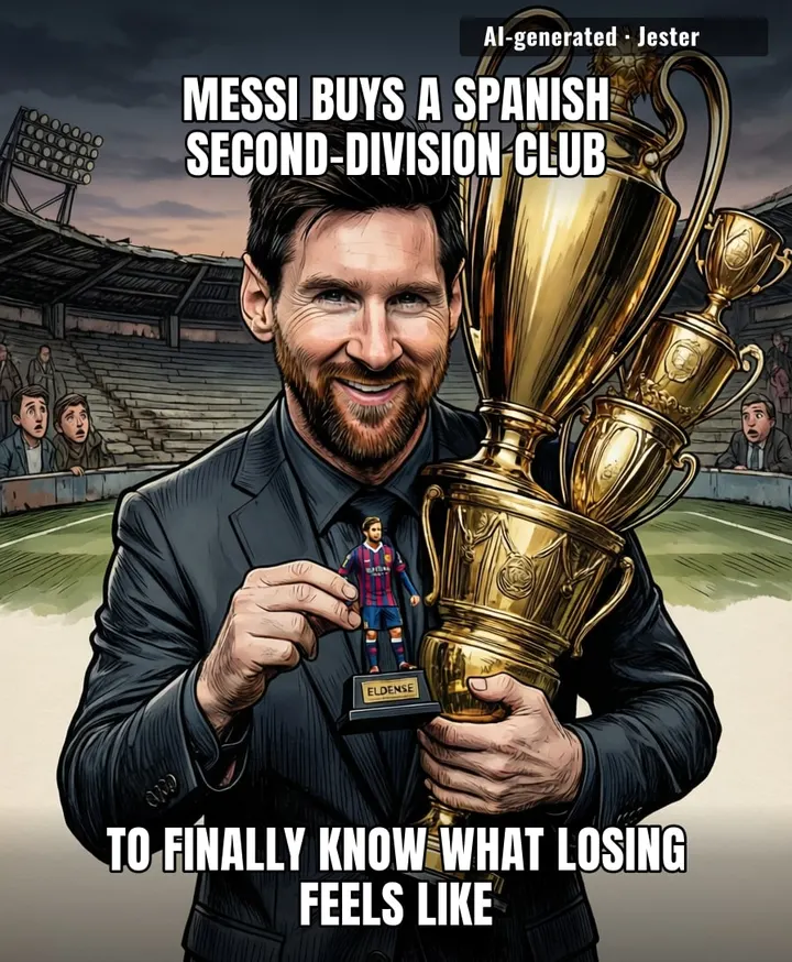 Messi's buying Eldense so he can experience relegation without having to leave Barcelona.