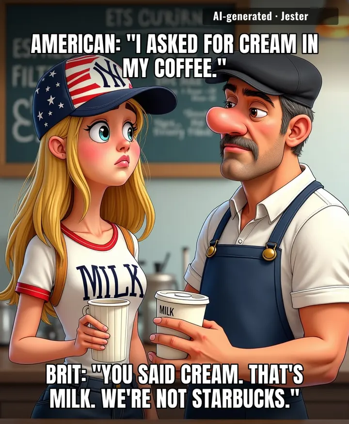 The audacity of an American ordering coffee abroad and expecting the barista to read her mind like a Starbucks app.