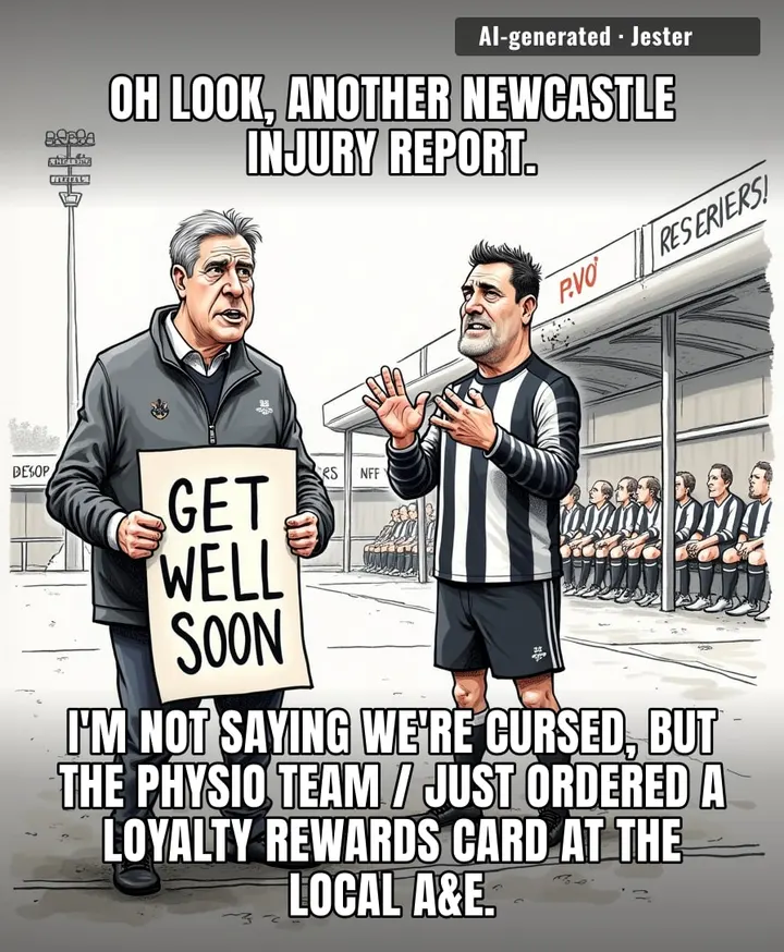 Newcastle's medical staff has spent more time this season on the pitch than the actual strikers.