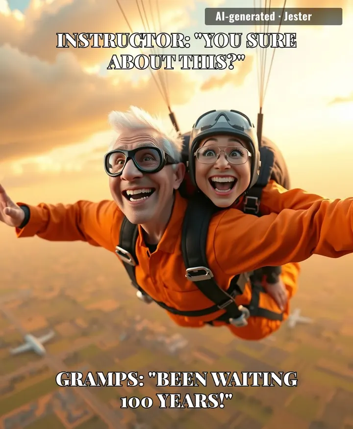 Forget candles, this 105-year-old celebrated with a 10,000-foot freefall — because why walk when you can fly?