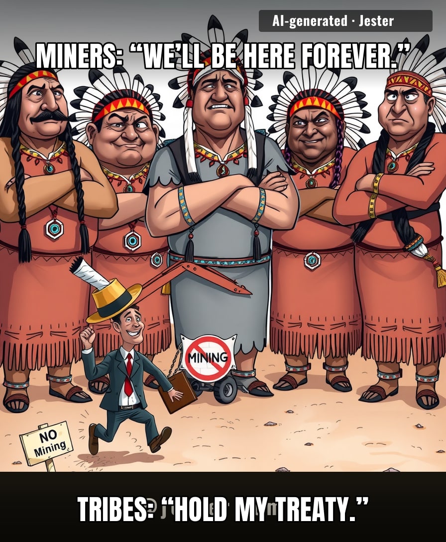 The mining company packed up faster than a tourist who accidentally booked a campsite next to a tribal council meeting.