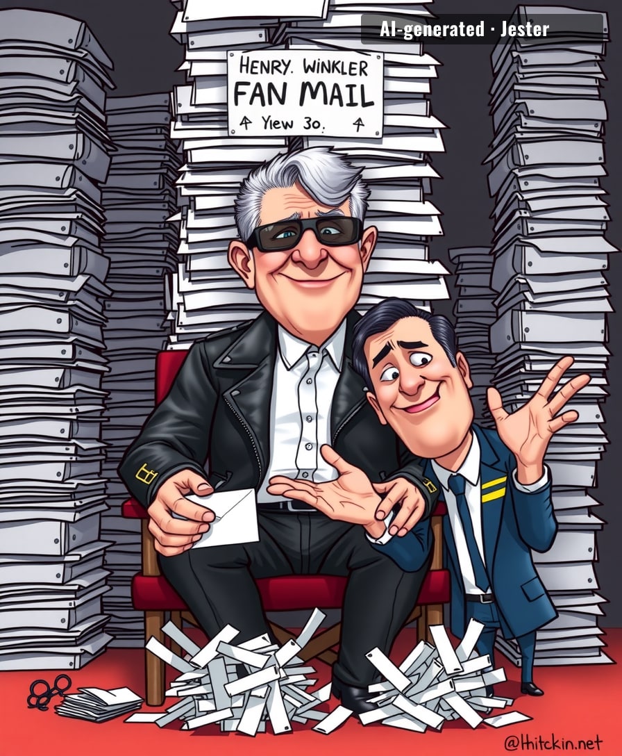 Henry Winkler out-flexed a guest star with 50,000 letters a week, proving the Fonz is still cooler than your favorite influencer.
