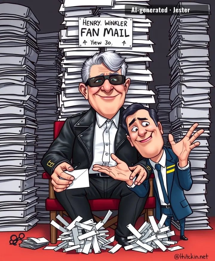 Henry Winkler out-flexed a guest star with 50,000 letters a week, proving the Fonz is still cooler than your favorite influencer.