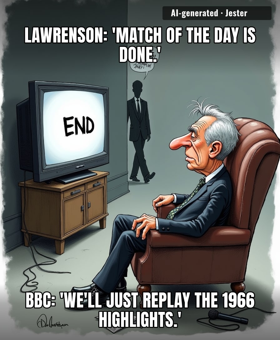 Lawrenson predicting the show's death is like a ghost giving a eulogy at his own funeral — except the ghost still gets a pension.