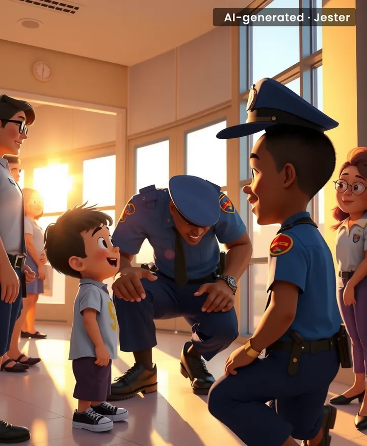 Forget the hoop dreams — this giant's biggest slam dunk is becoming a Texas cop.
