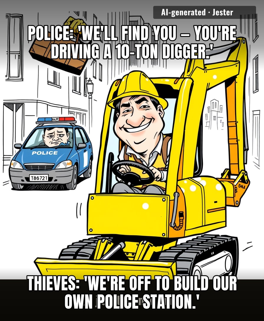 Nothing says low-key crime like a crew of 20 stealing forklifts, then getting caught because one of them tried to sell it on Facebook Marketplace.